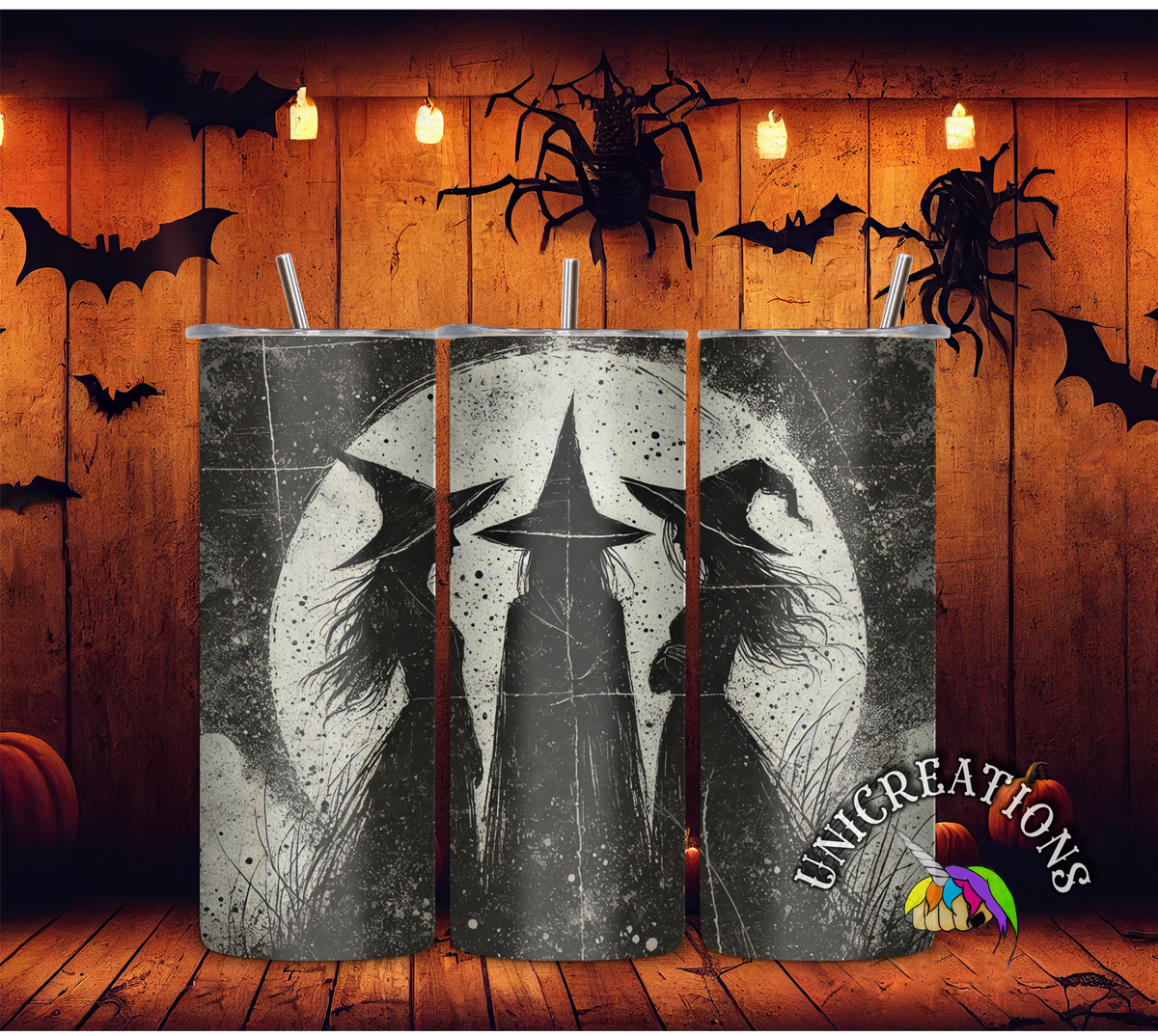 Halloween Spooky Vibes Skinny Tumblers (20oz)