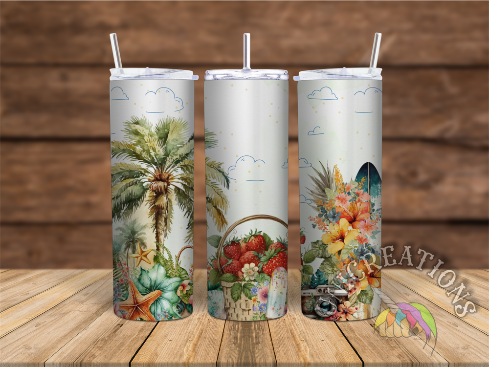 Florida Vibes Printed Tumbler