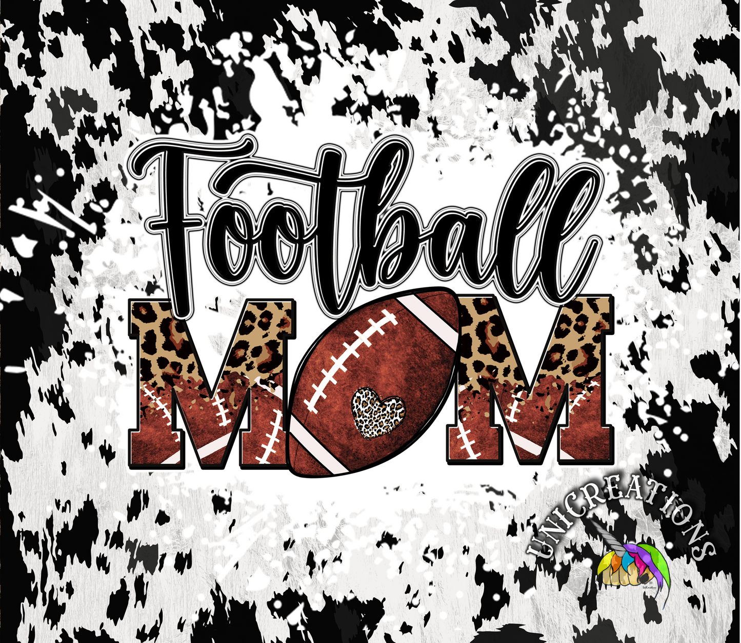 Football Mom Printed Tumbler