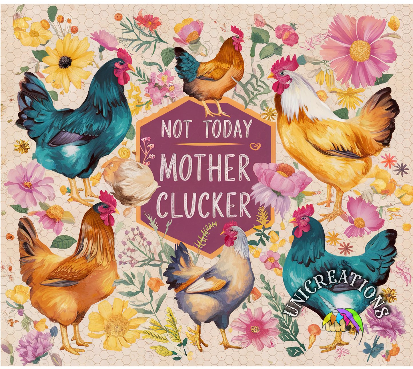 Funny Chicken Printed Tumbler