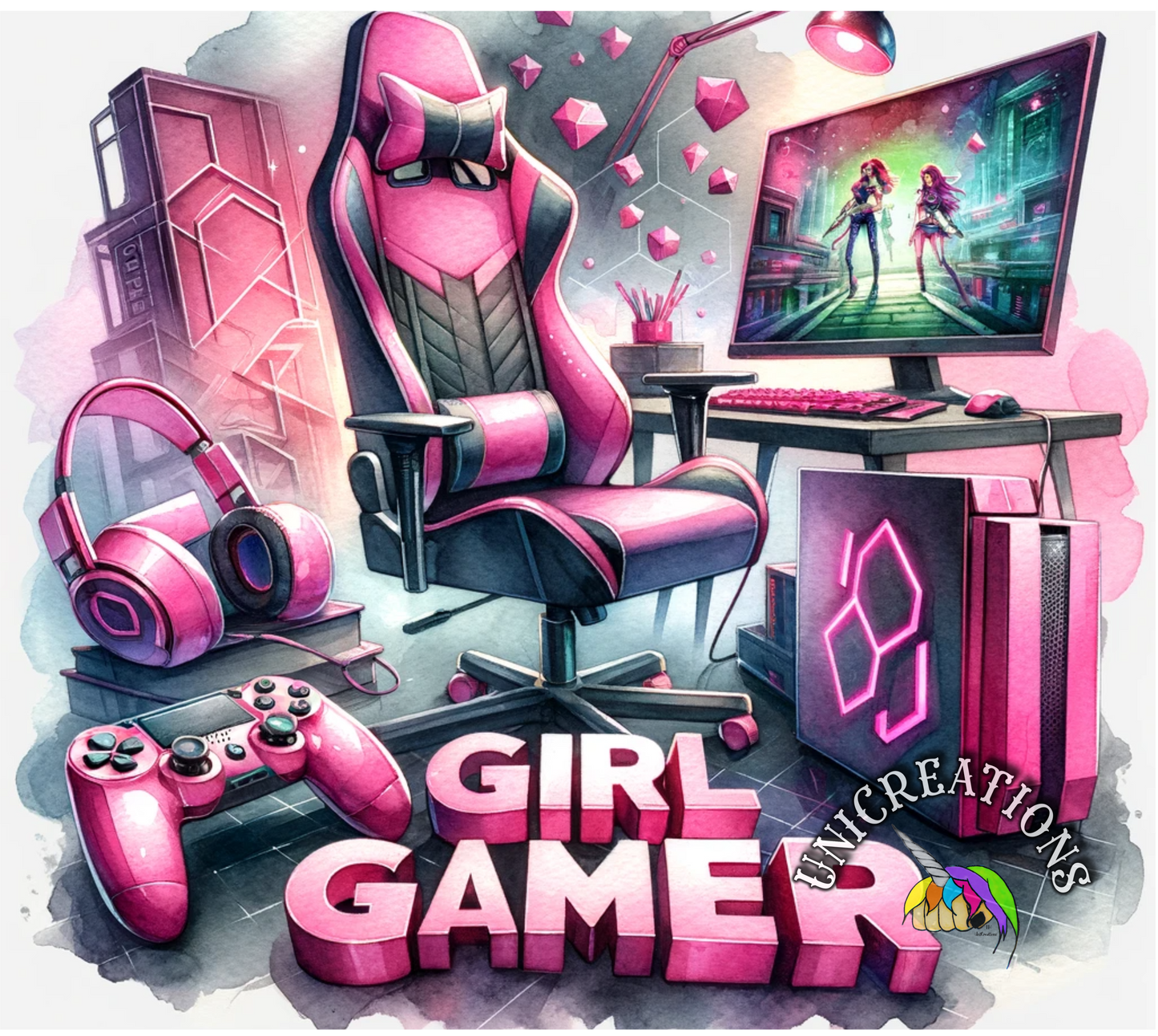 Girl Gamer Printed Tumbler