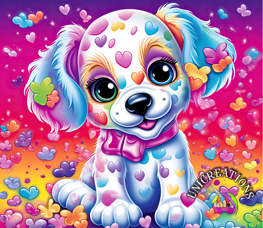 Neon Puppy Printed Tumbler