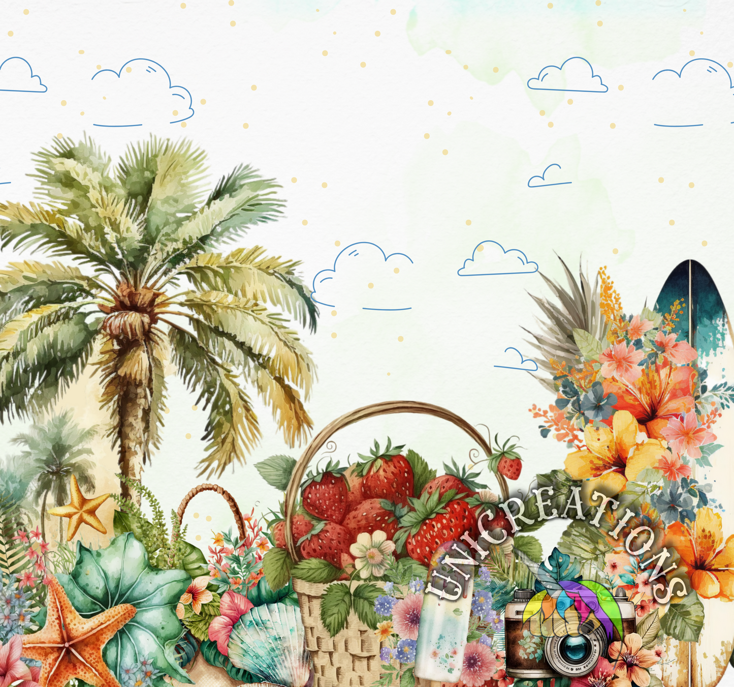 Florida Vibes Printed Tumbler